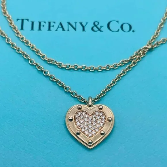 Tiffany & Co 18ct Rose Gold & Diamond Love Heart & Key Bracelet - Picture 3 of 4